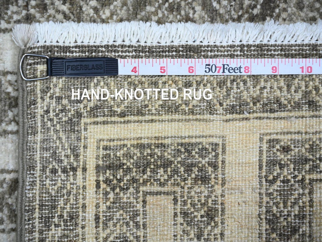 2'6" x 5'8" New Hand Knotted Brown Wool Runner Oriental Rug - MOA10274259