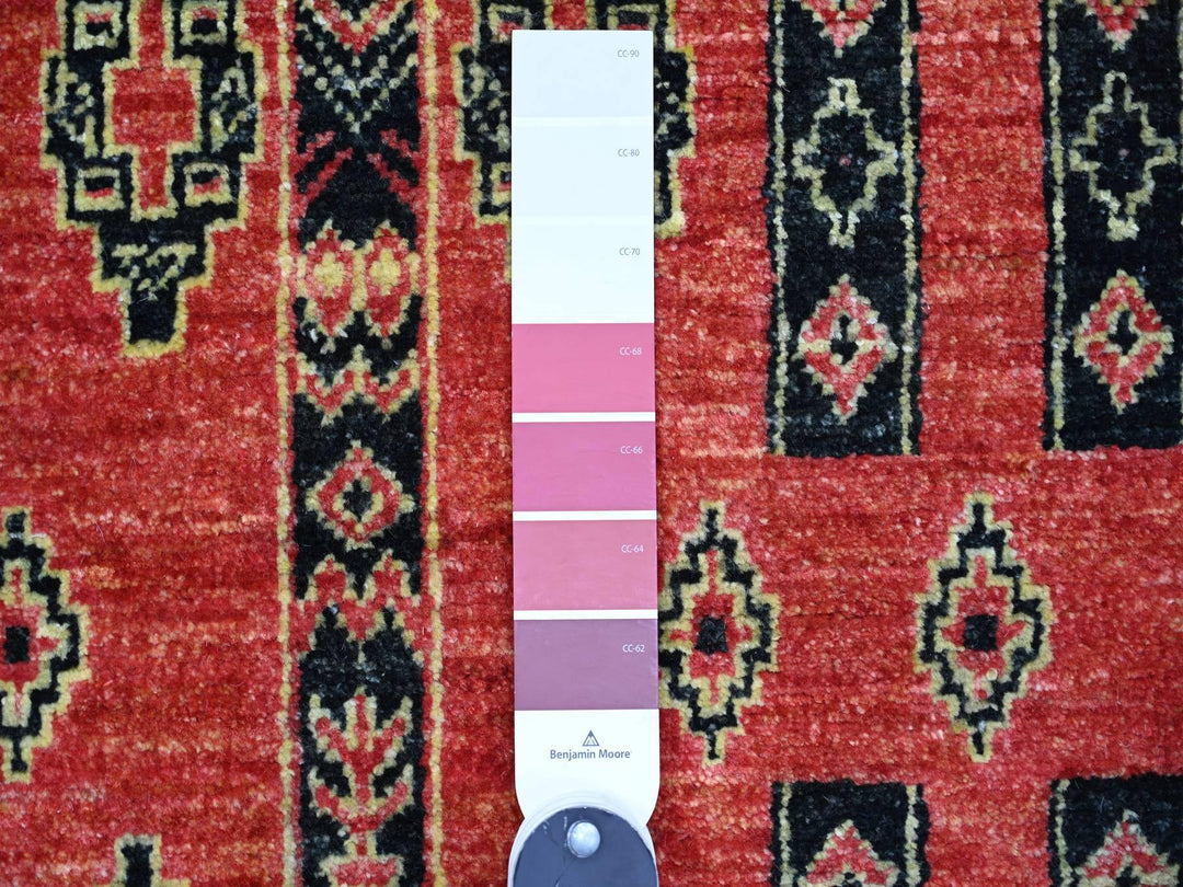 4'0" x 9'10" New Hand Knotted Red Wool Runner Oriental Rug - MOA10274262
