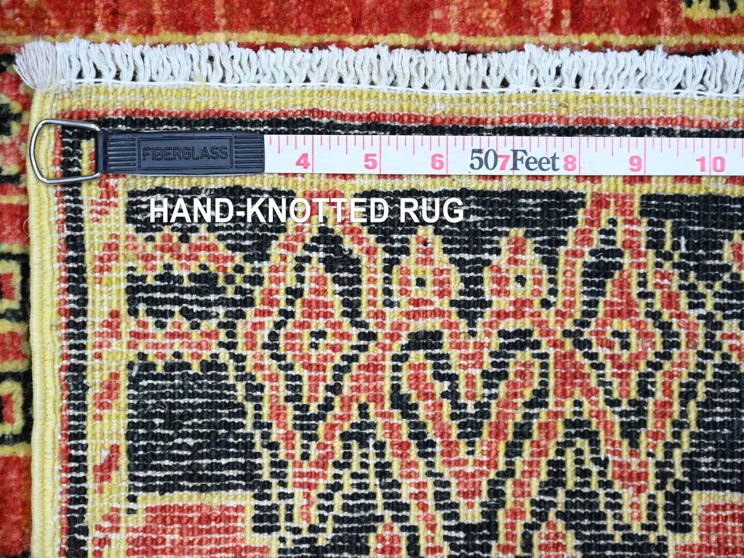 4'0" x 9'10" New Hand Knotted Red Wool Runner Oriental Rug - MOA10274262