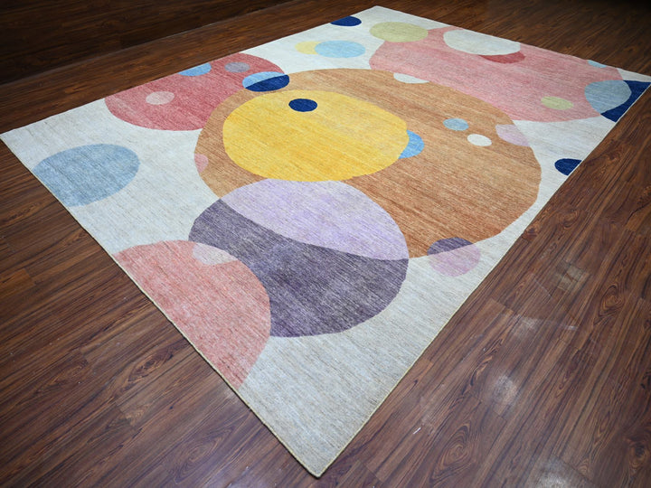 10'0" x 13'9" New Hand Knotted Multicolored Wool Rectangle Oriental Rug - MOA10274288