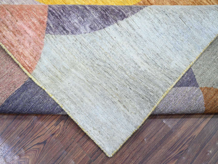 9'0" x 12'0" New Hand Knotted Multicolored Wool Rectangle Oriental Rug - MOA10274294