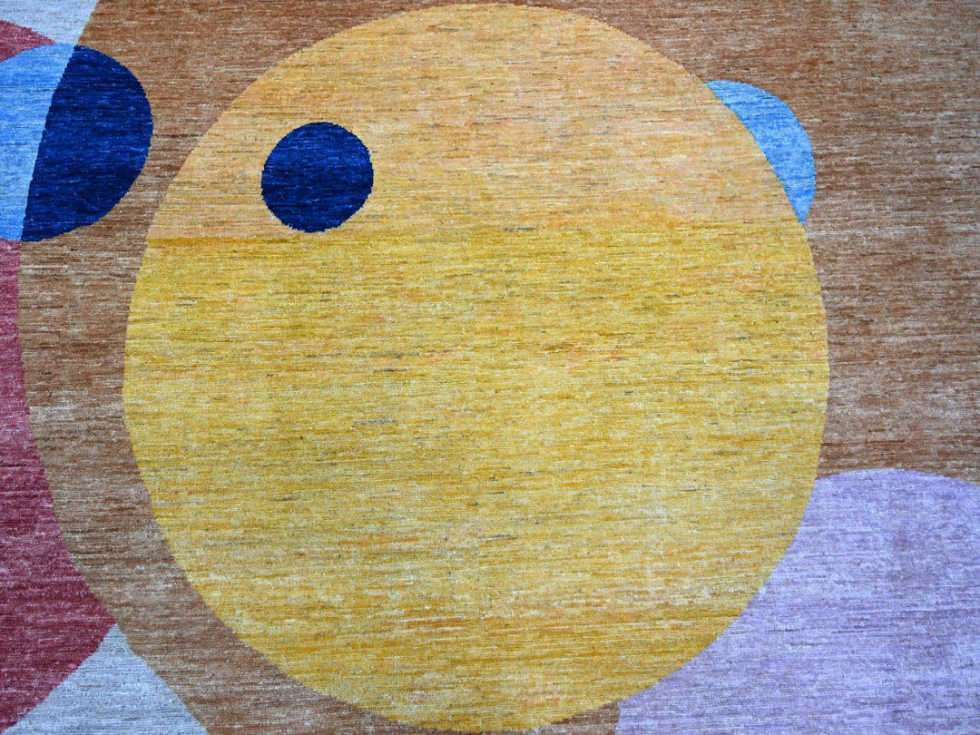 9'0" x 12'0" New Hand Knotted Multicolored Wool Rectangle Oriental Rug - MOA10274294