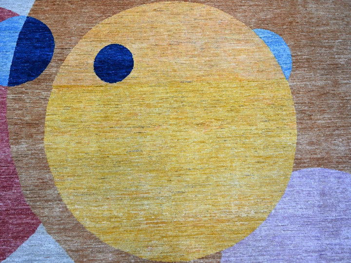 9'0" x 12'0" New Hand Knotted Multicolored Wool Rectangle Oriental Rug - MOA10274294