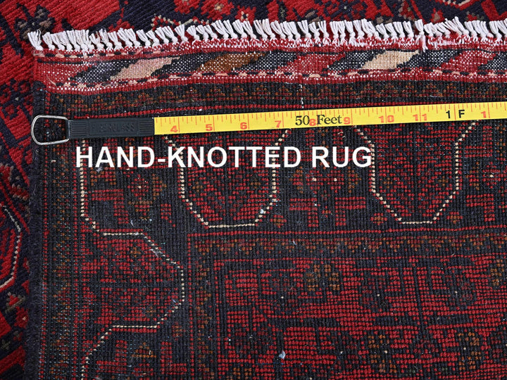 1'10" x 5'1" New Hand Knotted Red Wool Runner Oriental Rug - MOA102742