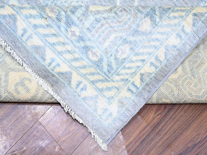 10'0" x 14'7" New Hand Knotted Grey Wool Rectangle Oriental Rug - MOA10274330