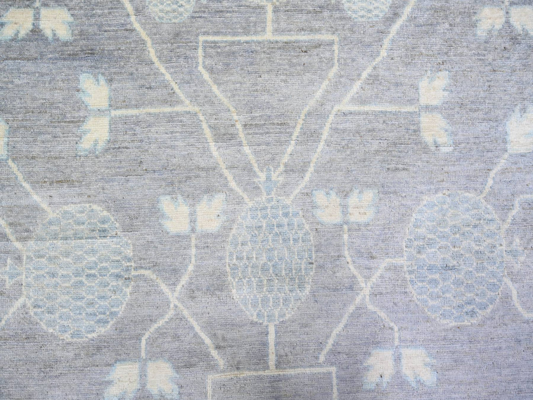 10'0" x 14'7" New Hand Knotted Grey Wool Rectangle Oriental Rug - MOA10274330