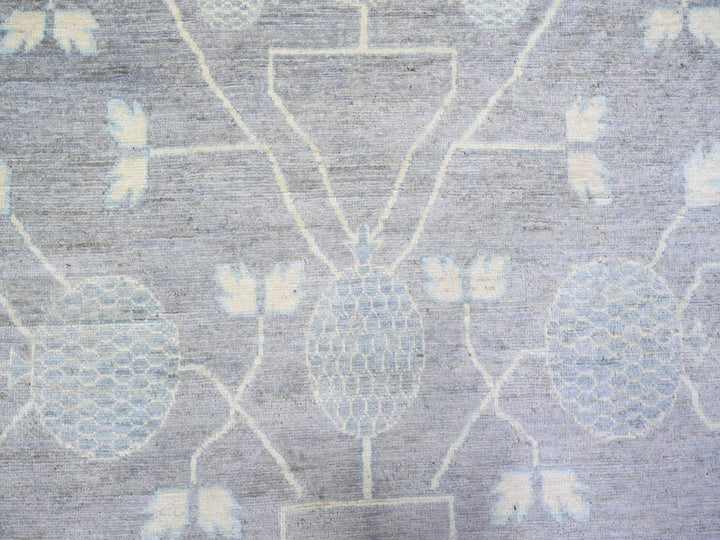 10'0" x 14'7" New Hand Knotted Grey Wool Rectangle Oriental Rug - MOA10274330