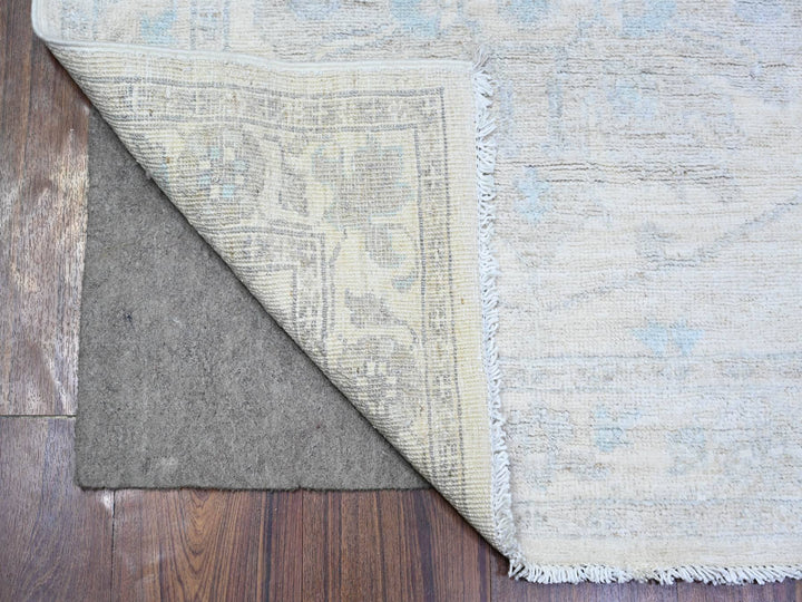 2'9" x 9'5" New Hand Knotted Ivory Wool Runner Oriental Rug - MOA10274372