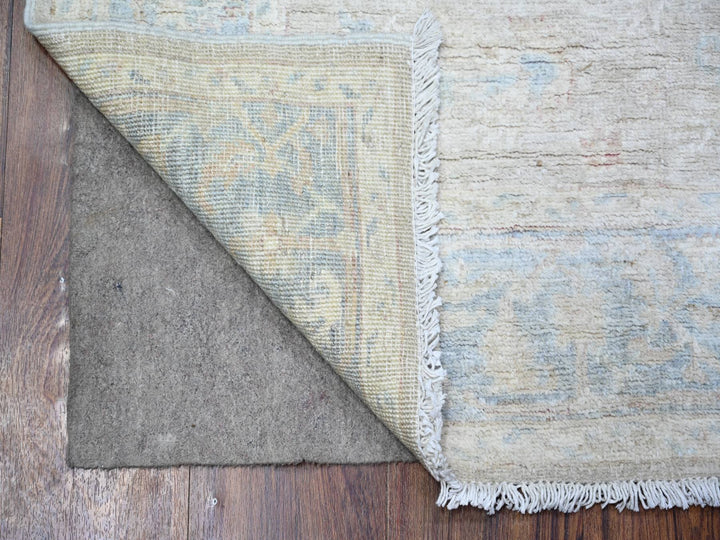 3'9" x 5'11" New Hand Knotted Grey Wool Rectangle Oriental Rug - MOA10274463