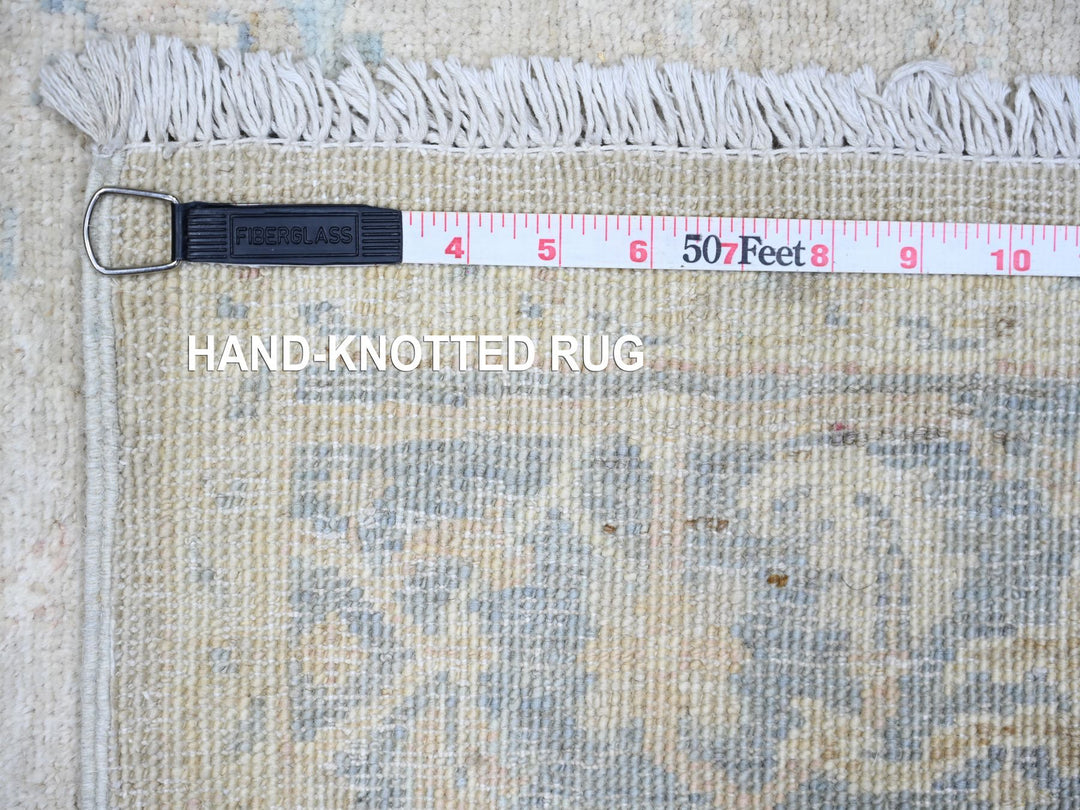 3'9" x 5'11" New Hand Knotted Grey Wool Rectangle Oriental Rug - MOA10274463