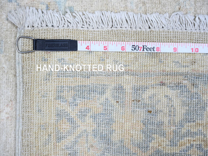 3'9" x 5'11" New Hand Knotted Grey Wool Rectangle Oriental Rug - MOA10274463