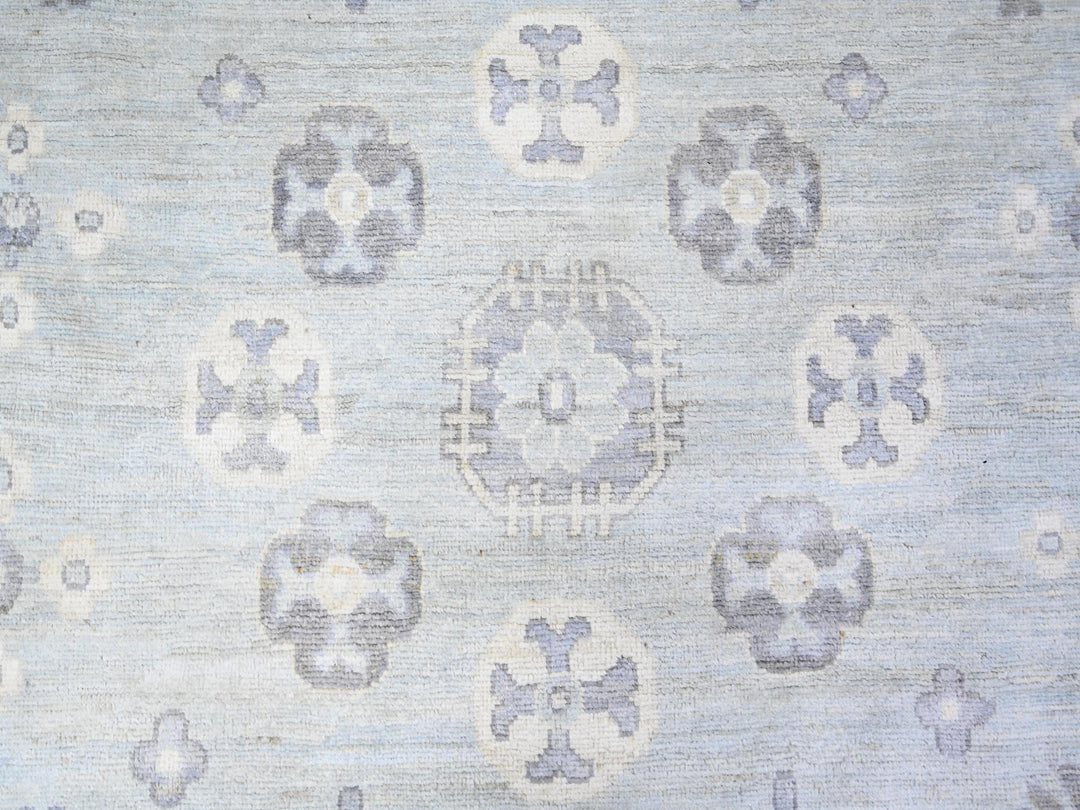 11'10" x 16'3" New Hand Knotted Grey Wool Rectangle Oriental Rug - MOA10274465