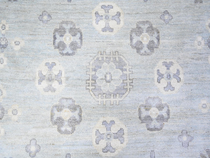 11'10" x 16'3" New Hand Knotted Grey Wool Rectangle Oriental Rug - MOA10274465