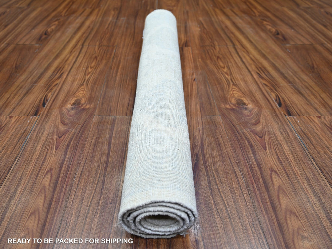 2'11" x 4'10" New Hand Knotted Ivory Wool Rectangle Oriental Rug - MOA10274468