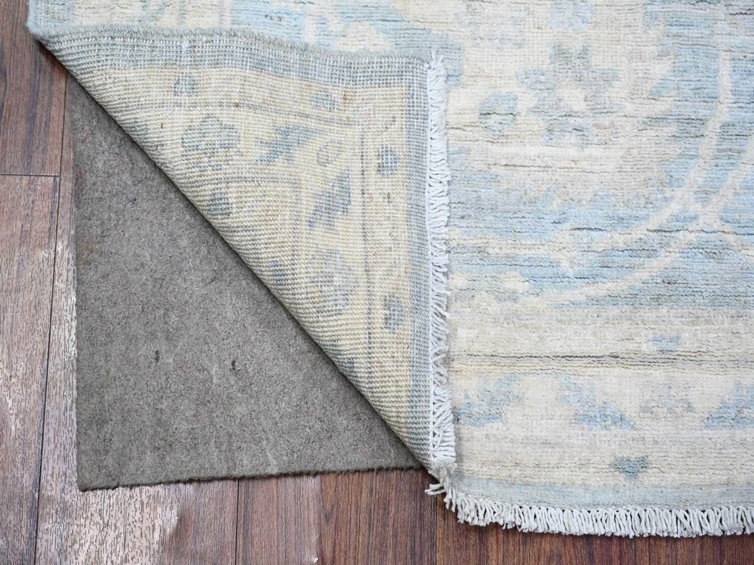 2'8" x 9'9" New Hand Knotted Blue Wool Runner Oriental Rug - MOA10274470