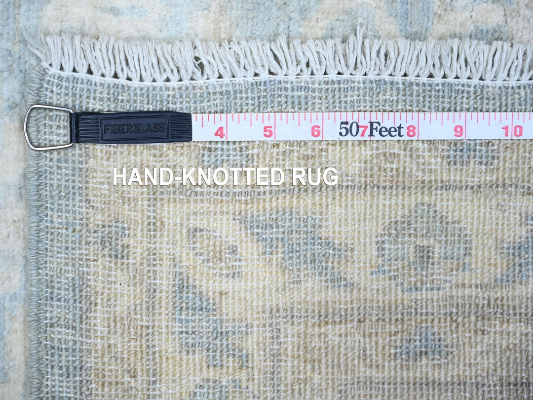 2'8" x 9'9" New Hand Knotted Blue Wool Runner Oriental Rug - MOA10274470