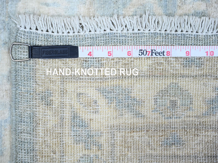 2'8" x 9'9" New Hand Knotted Blue Wool Runner Oriental Rug - MOA10274470