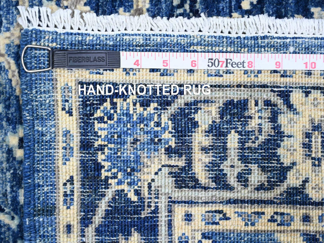 2'10" x 4'8" New Hand Knotted Blue Wool Rectangle Oriental Rug - MOA10274473