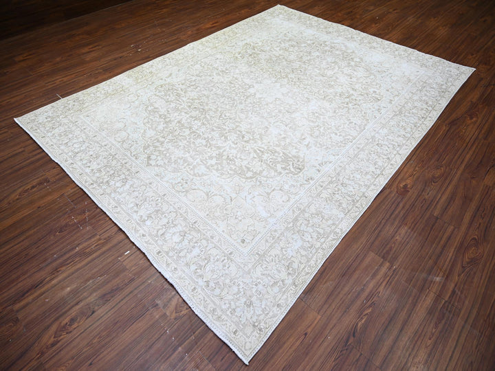 7'8" x 10'6" Vintage Hand Knotted Overdyed Wool Rectangle Oriental Rug - MOA10274477
