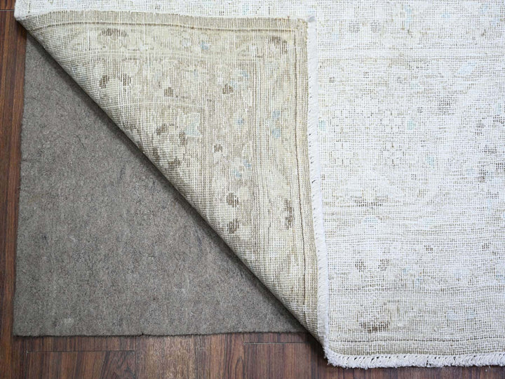 9'9" x 12'8" Vintage Hand Knotted Grey Wool Rectangle Oriental Rug - MOA10274480
