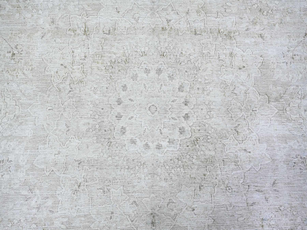 9'9" x 12'8" Vintage Hand Knotted Grey Wool Rectangle Oriental Rug - MOA10274480