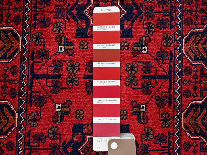 1'9" x 4'8" New Hand Knotted Red Wool Runner Oriental Rug - MOA102744