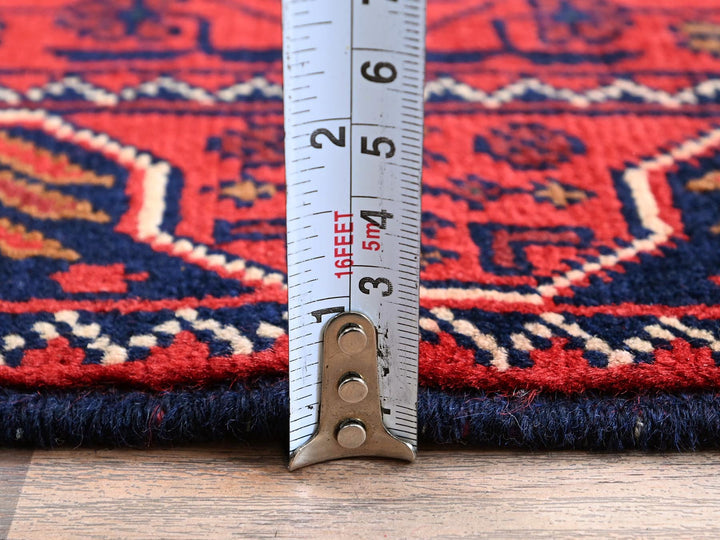 1'9" x 4'8" New Hand Knotted Red Wool Runner Oriental Rug - MOA102744