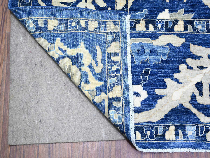 8'2" x 9'8" New Hand Knotted Blue Wool Rectangle Oriental Rug - MOA10274507