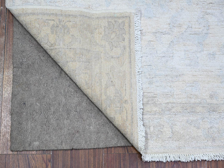 2'11" x 9'4" New Hand Knotted Ivory Wool Runner Oriental Rug - MOA10274510