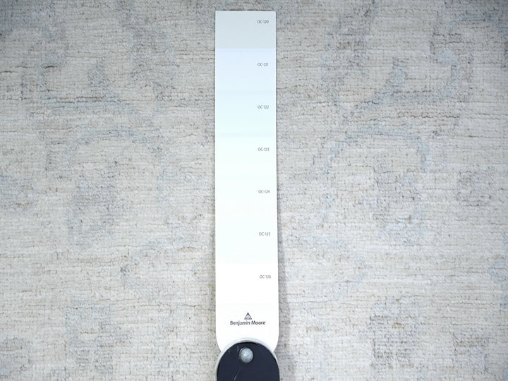 2'11" x 9'4" New Hand Knotted Ivory Wool Runner Oriental Rug - MOA10274510