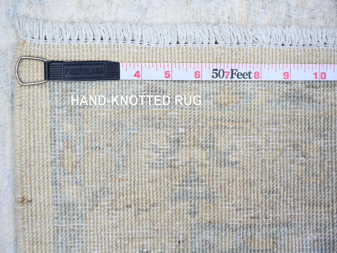 3'1" x 4'11" New Hand Knotted Ivory Wool Rectangle Oriental Rug - MOA10274513
