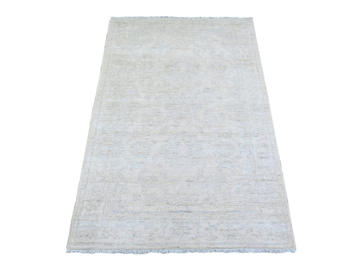 3'0" x 5'0" New Hand Knotted Ivory Wool Rectangle Oriental Rug - MOA10274514