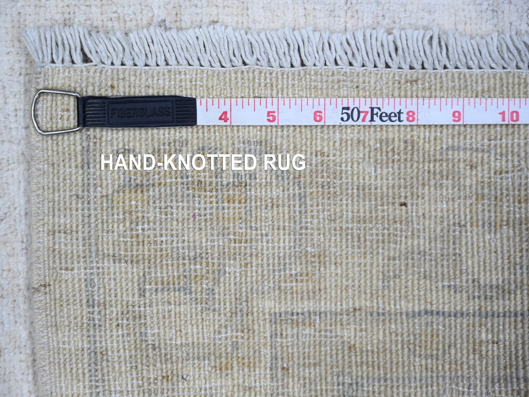 3'0" x 5'0" New Hand Knotted Ivory Wool Rectangle Oriental Rug - MOA10274514
