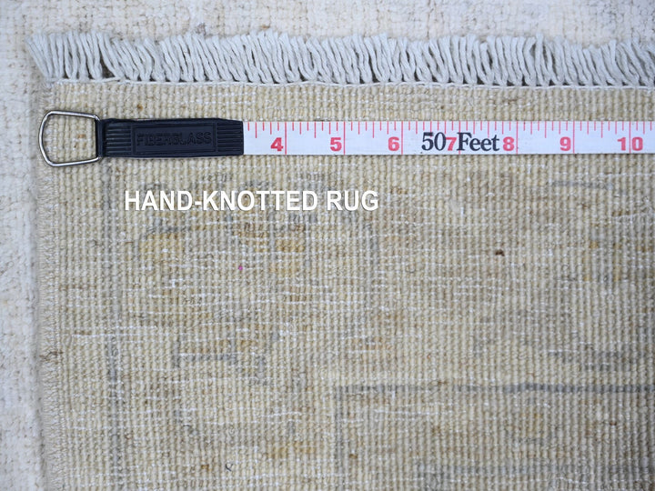 3'0" x 5'0" New Hand Knotted Ivory Wool Rectangle Oriental Rug - MOA10274514