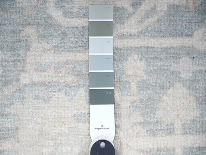 7'11" x 9'7" New Hand Knotted Grey Wool Rectangle Oriental Rug - MOA10274515