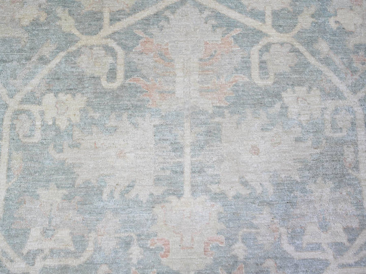7'11" x 9'7" New Hand Knotted Grey Wool Rectangle Oriental Rug - MOA10274515