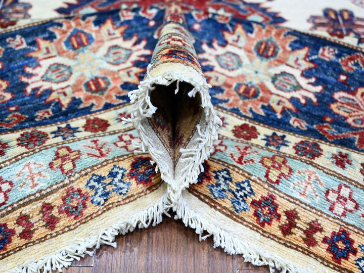 9'2" x 11'10" New Hand Knotted Ivory Wool Rectangle Oriental Rug - MOA10274551