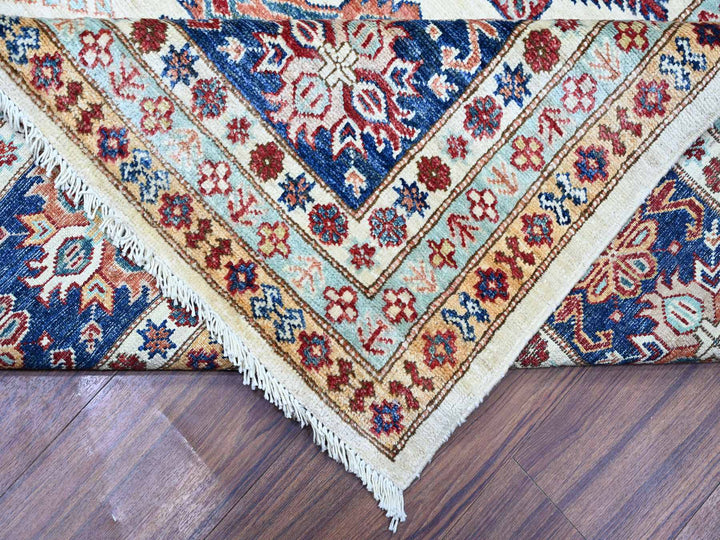 9'2" x 11'10" New Hand Knotted Ivory Wool Rectangle Oriental Rug - MOA10274551