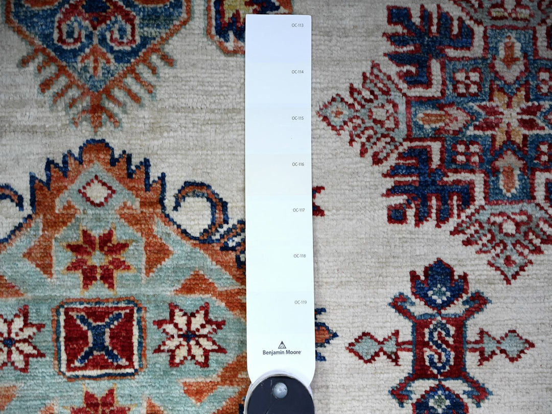 9'2" x 11'10" New Hand Knotted Ivory Wool Rectangle Oriental Rug - MOA10274551