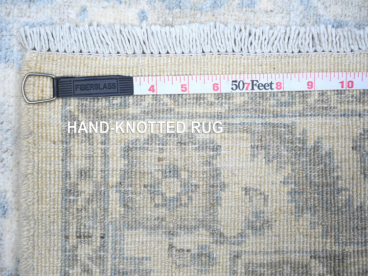 3'11" x 5'9" New Hand Knotted Ivory Wool Rectangle Oriental Rug - MOA10274580