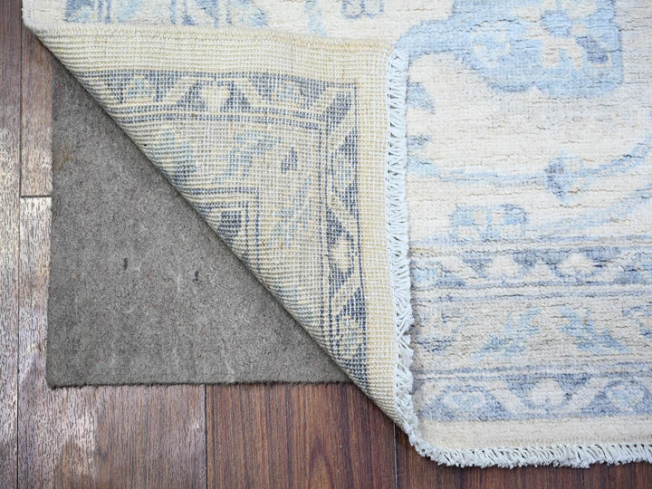 2'10" x 9'7" New Hand Knotted Ivory Wool Runner Oriental Rug - MOA10274582