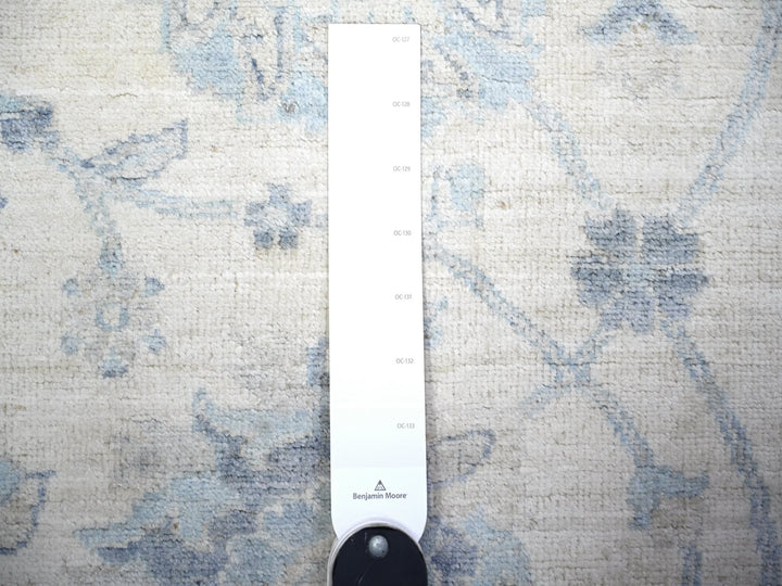 2'10" x 9'7" New Hand Knotted Ivory Wool Runner Oriental Rug - MOA10274582
