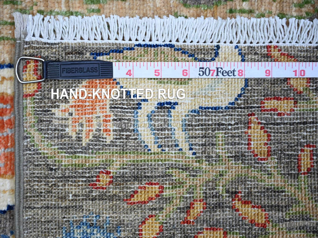 3'0" x 5'0" New Hand Knotted Grey Wool Rectangle Oriental Rug - MOA10274599