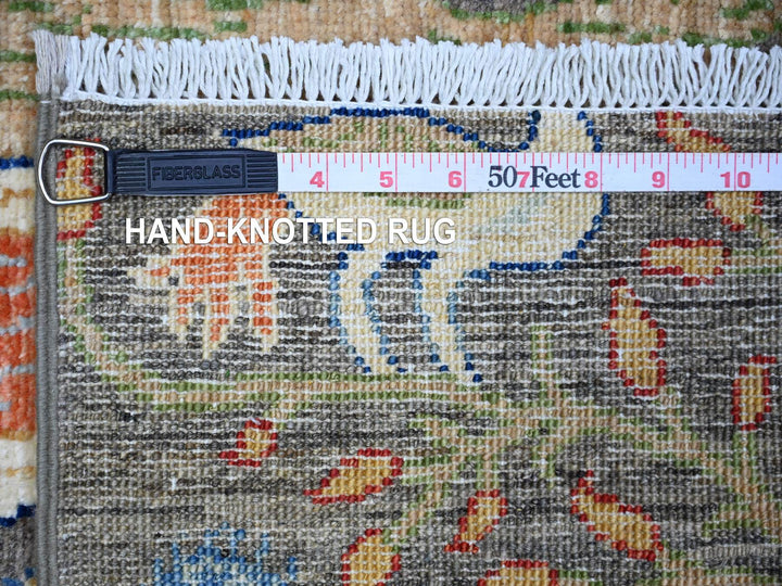 3'0" x 5'0" New Hand Knotted Grey Wool Rectangle Oriental Rug - MOA10274599