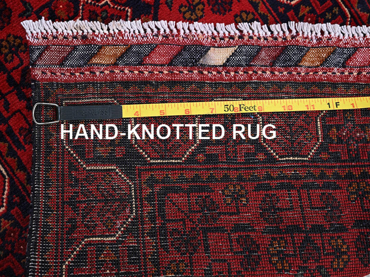 1'9" x 4'11" New Hand Knotted Red Wool Runner Oriental Rug - MOA102745