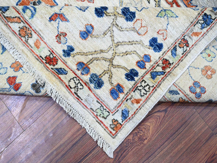 8'0" x 9'8" New Hand Knotted Grey Wool Rectangle Oriental Rug - MOA10274611