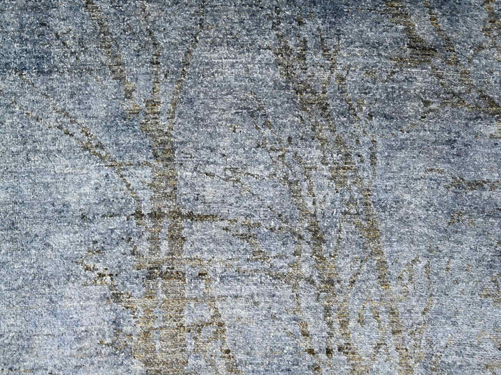 8'10" x 12'1" New Hand Knotted Grey Wool Rectangle Oriental Rug - MOA10274629