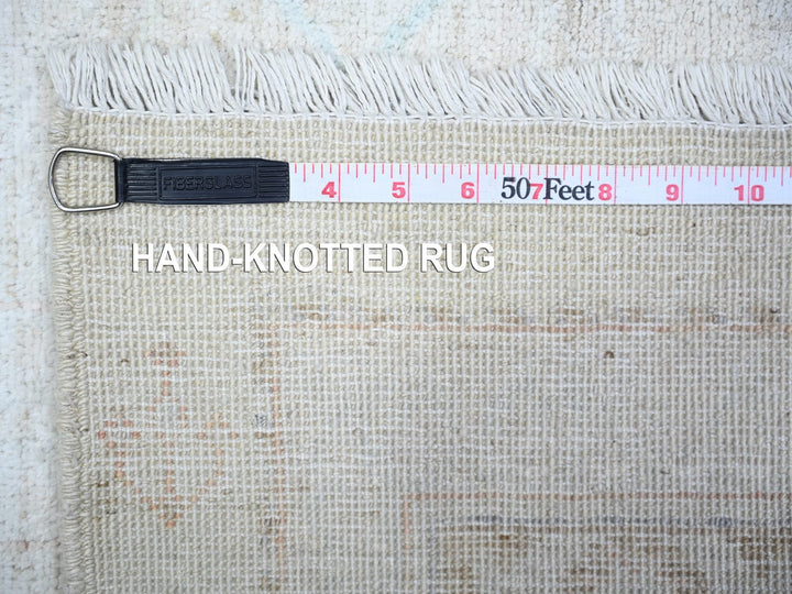 3'1" x 5'0" New Hand Knotted Ivory Wool Rectangle Oriental Rug - MOA10274650