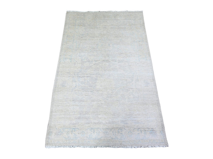 3'0" x 4'10" New Hand Knotted Ivory Wool Rectangle Oriental Rug - MOA10274651