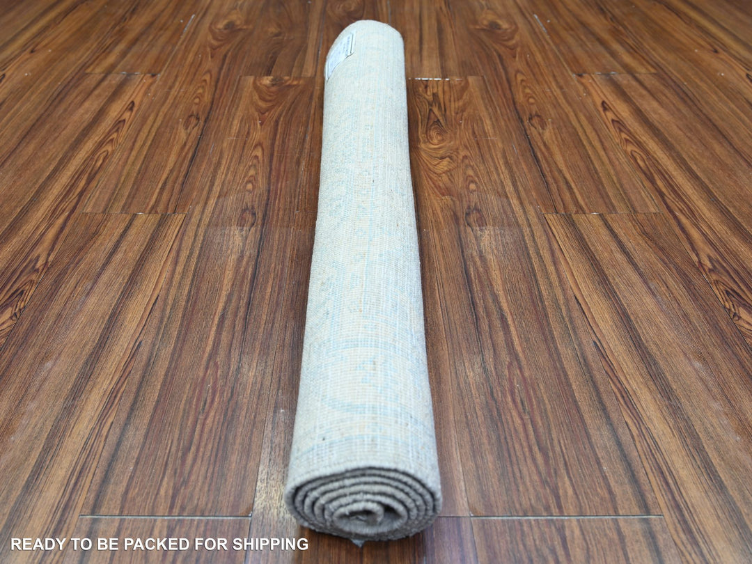 3'0" x 4'10" New Hand Knotted Ivory Wool Rectangle Oriental Rug - MOA10274651